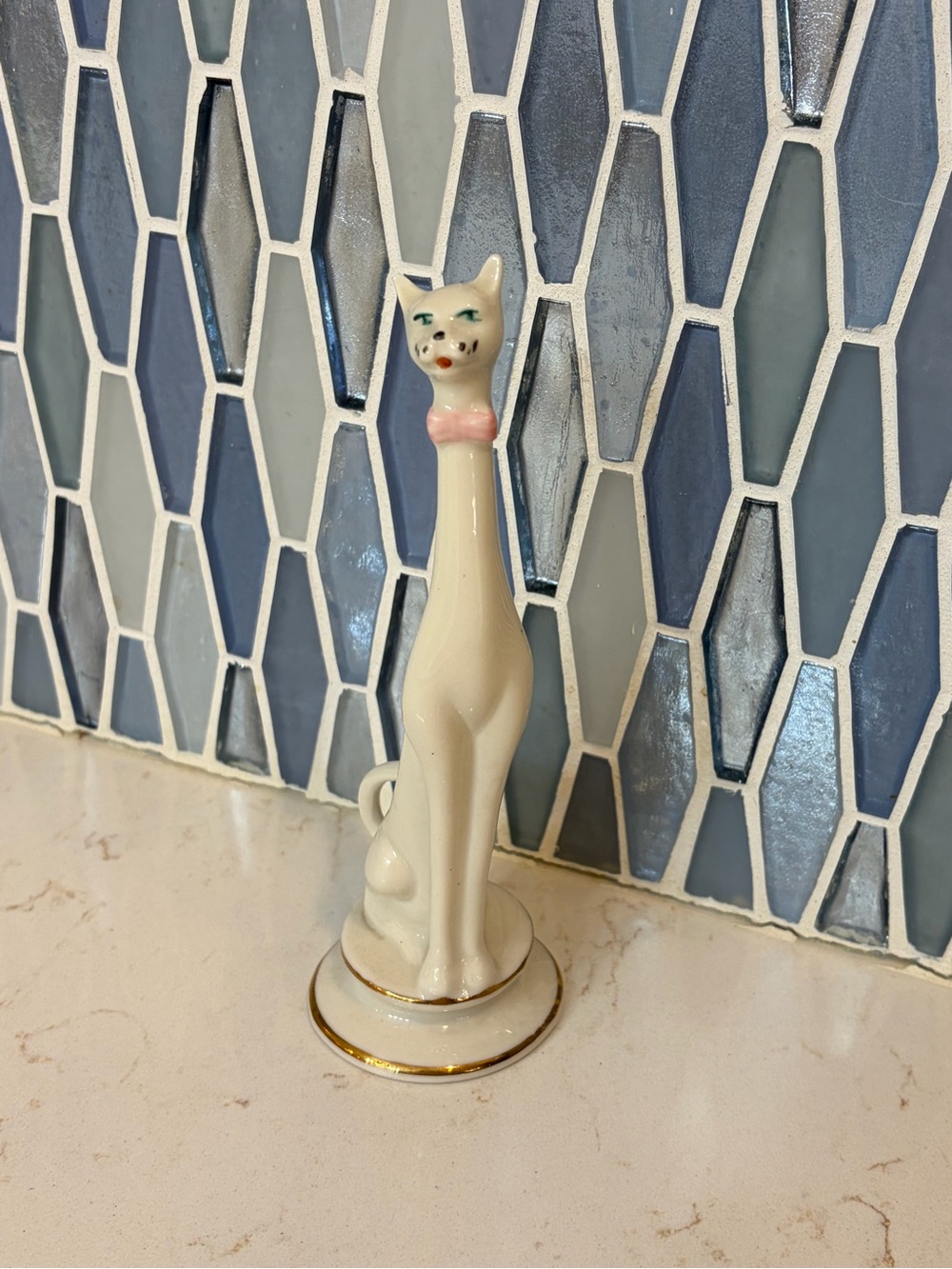 Vintage Italian Porcelain Cat Figurine